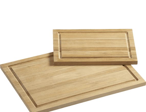 FSC Teak Rectangular Cutting Boards with Well